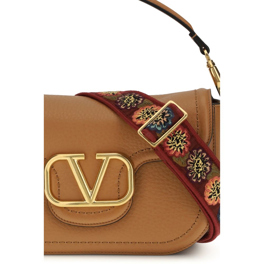 Valentino Garavani Beige Calf Leather Bos Taurus Shoulder Bag