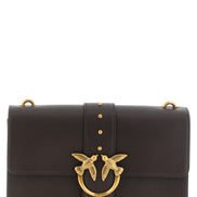 PINKO Brown Calfskin Crossbody Bag