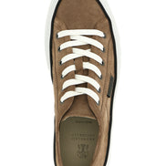 Brunello Cucinelli Brown Leather Low Top Sneakers