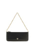 PINKO Black Calf Leather Bos Taurus Shoulder Bag