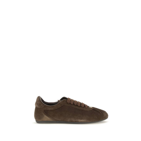 Dolce & Gabbana Brown Suede Leather Low Top Sneakers