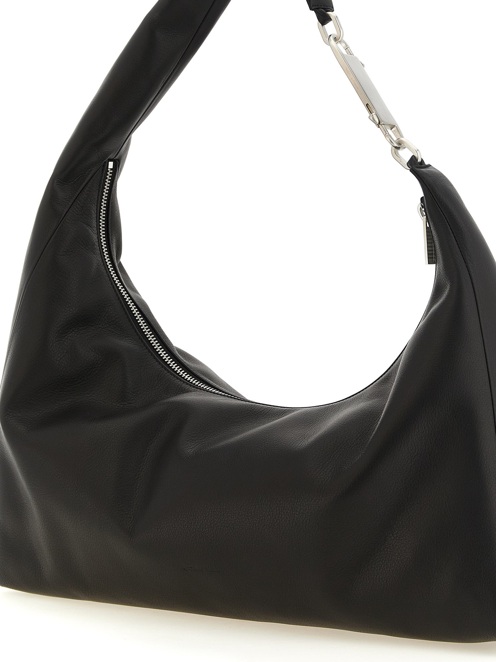Rick Owens Μαύρη Τσάντα Ώμου από Δέρμα Μόσχου