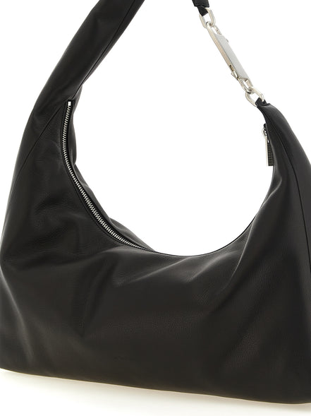 Rick Owens Μαύρη Τσάντα Ώμου από Δέρμα Μόσχου