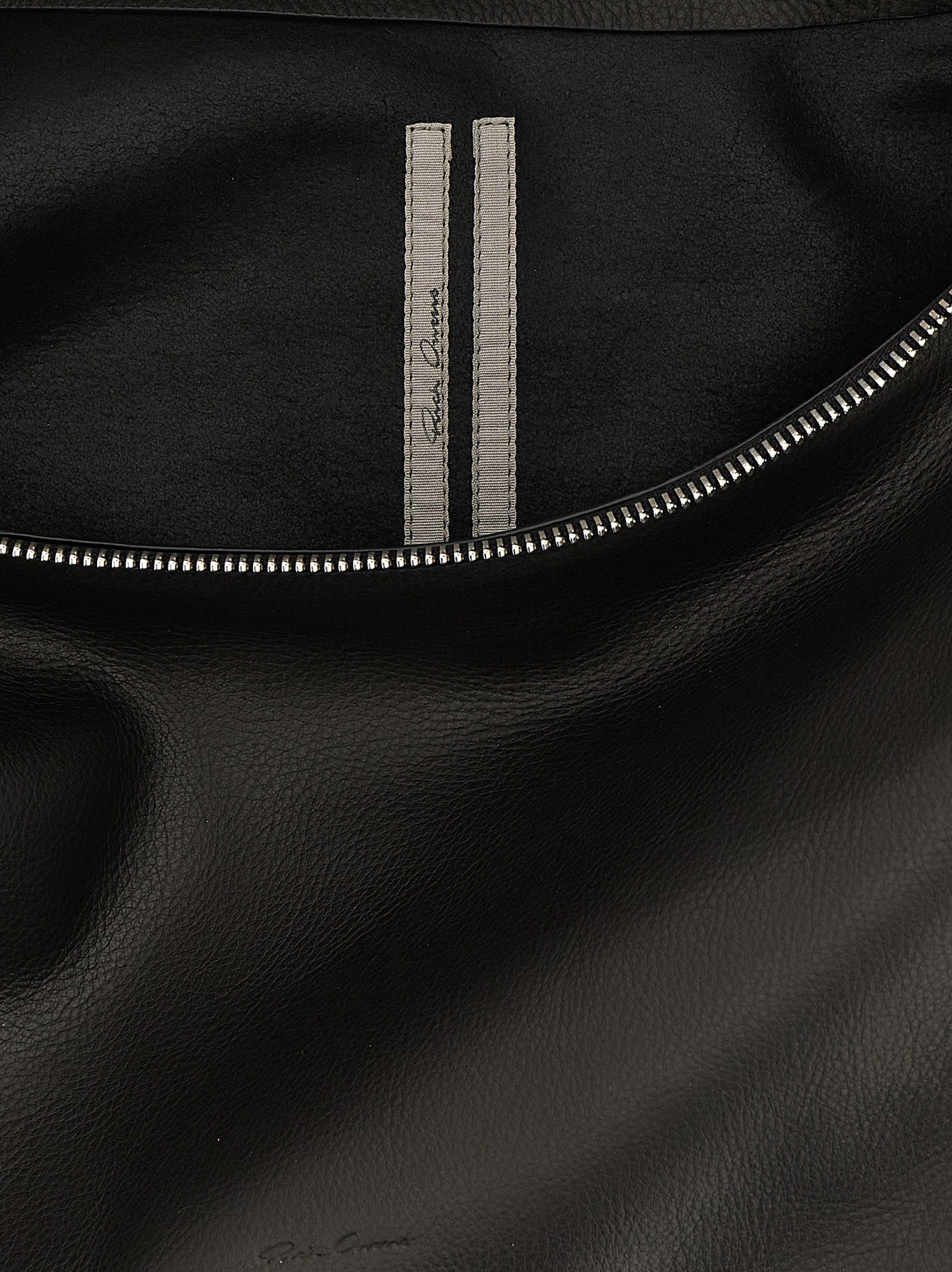 Rick Owens Μαύρη Τσάντα Ώμου από Δέρμα Μόσχου