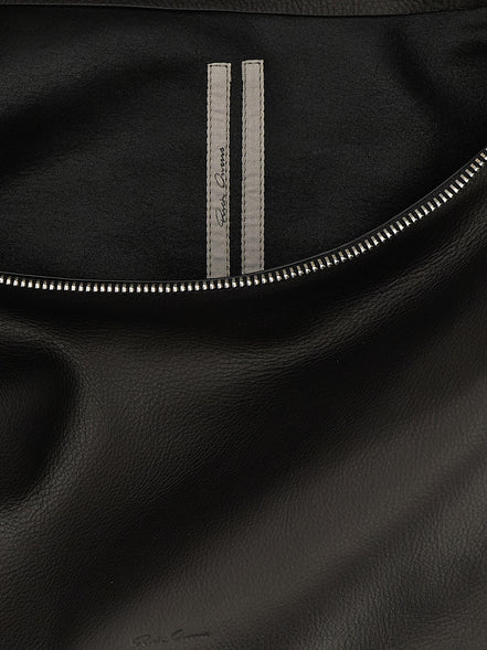 Rick Owens Μαύρη Τσάντα Ώμου από Δέρμα Μόσχου