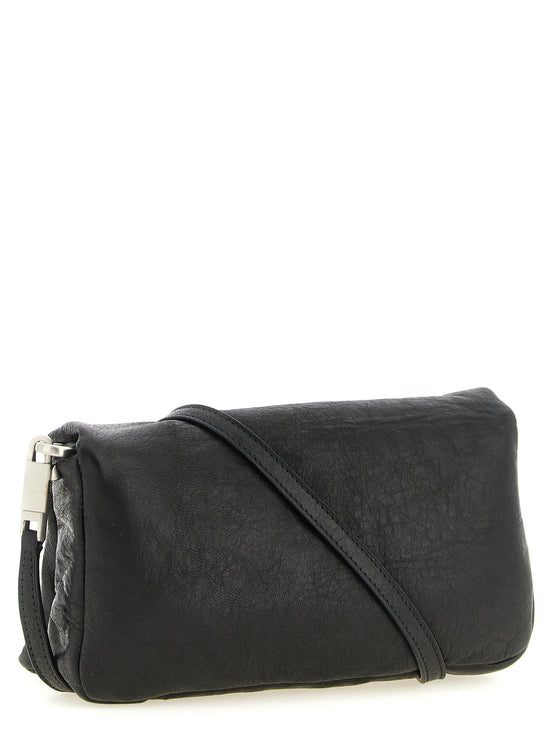 Rick Owens Black Lamb Leather Clutch Bag