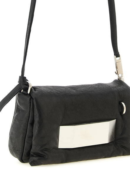 Rick Owens Black Lamb Leather Clutch Bag