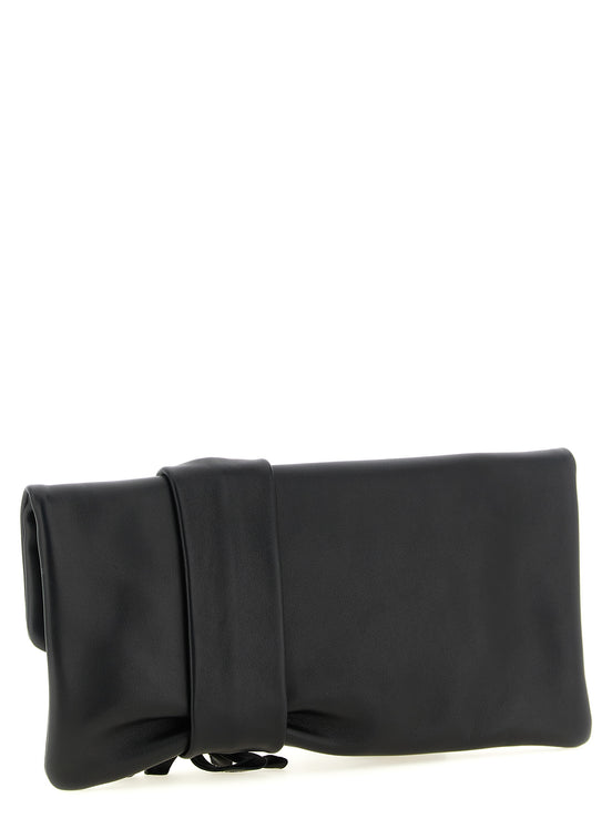 Jimmy Choo Black Lamb Leather Clutch Bag