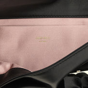 Jimmy Choo Μαύρη Τσάντα Φάκελος από Δέρμα Αρνιού