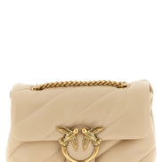 PINKO Beige Lambskin Crossbody Bag