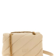 PINKO Beige Lambskin Crossbody Bag