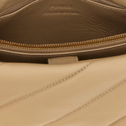 PINKO Beige Lambskin Crossbody Bag