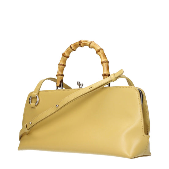 Jil Sander Yellow Leather Crossbody Bag