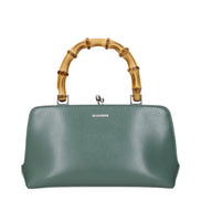 Jil Sander Green Leather Shoulder Bag