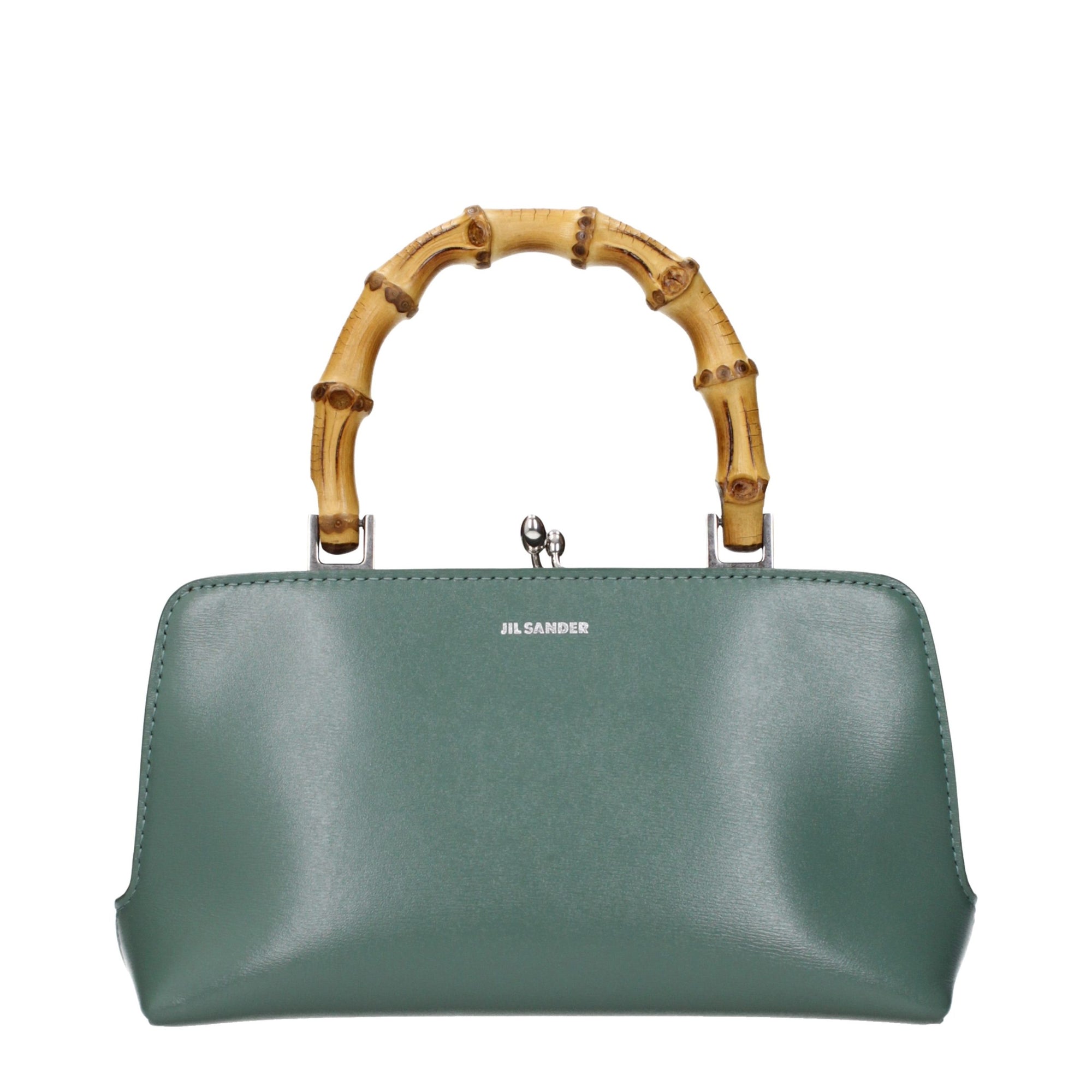 Jil Sander Green Leather Shoulder Bag
