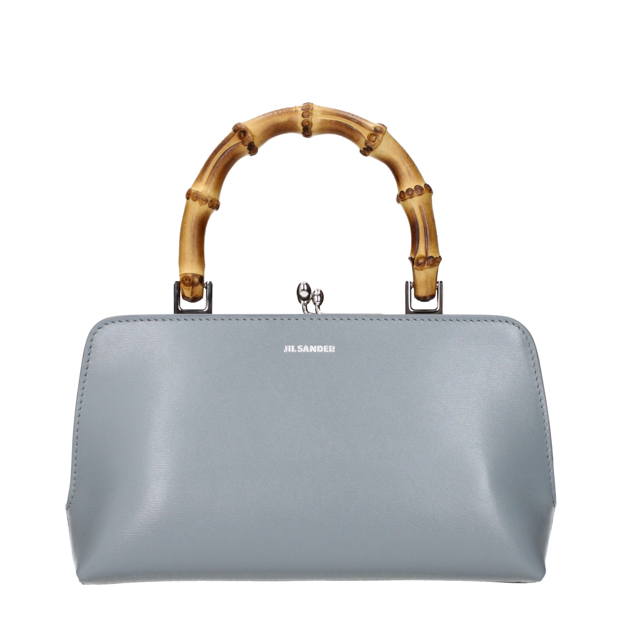 Jil Sander Gray Leather Shoulder Bag