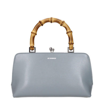 Jil Sander Gray Leather Shoulder Bag