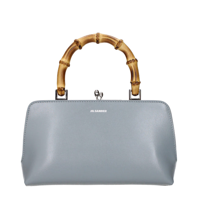 Jil Sander Gray Leather Shoulder Bag