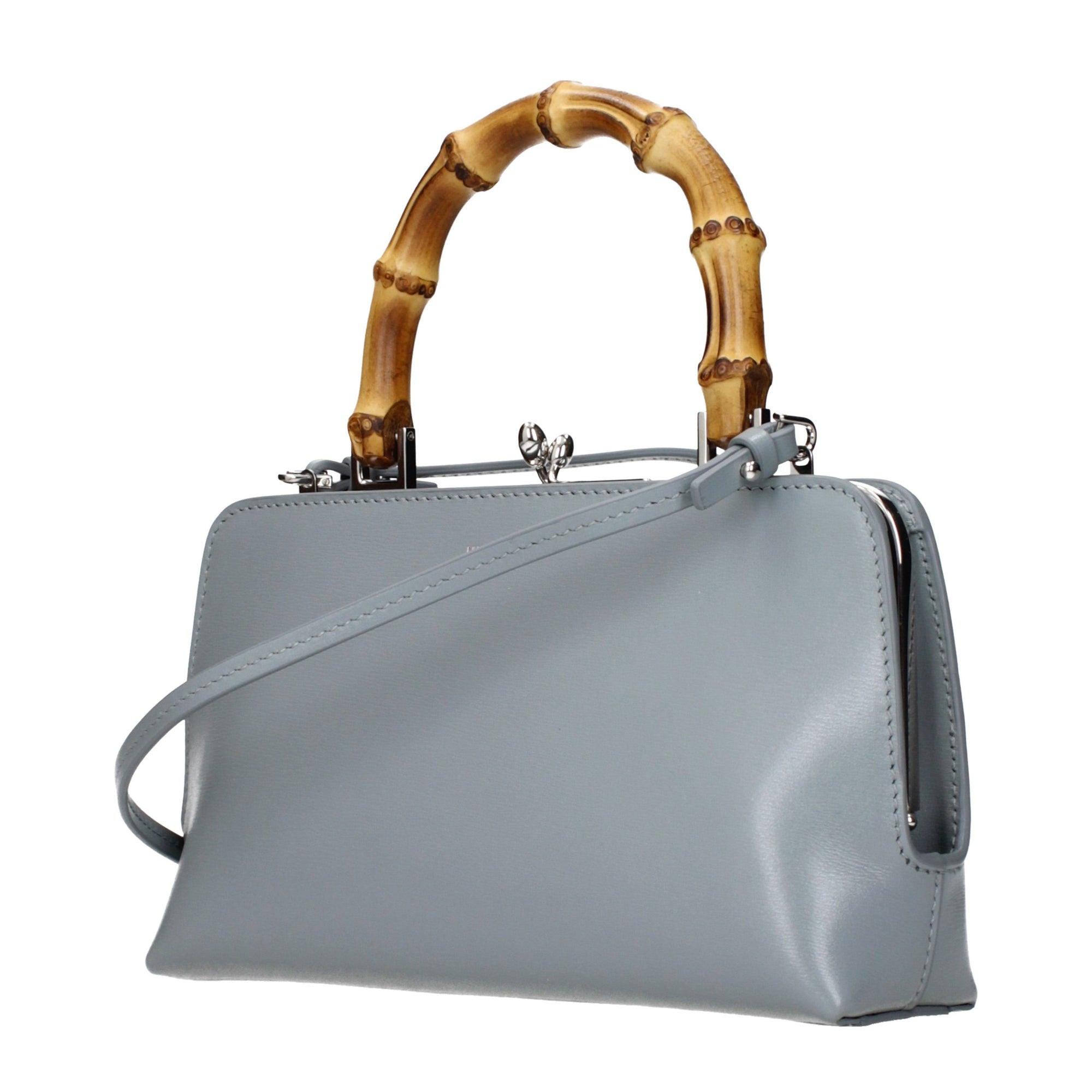 Jil Sander Gray Leather Shoulder Bag