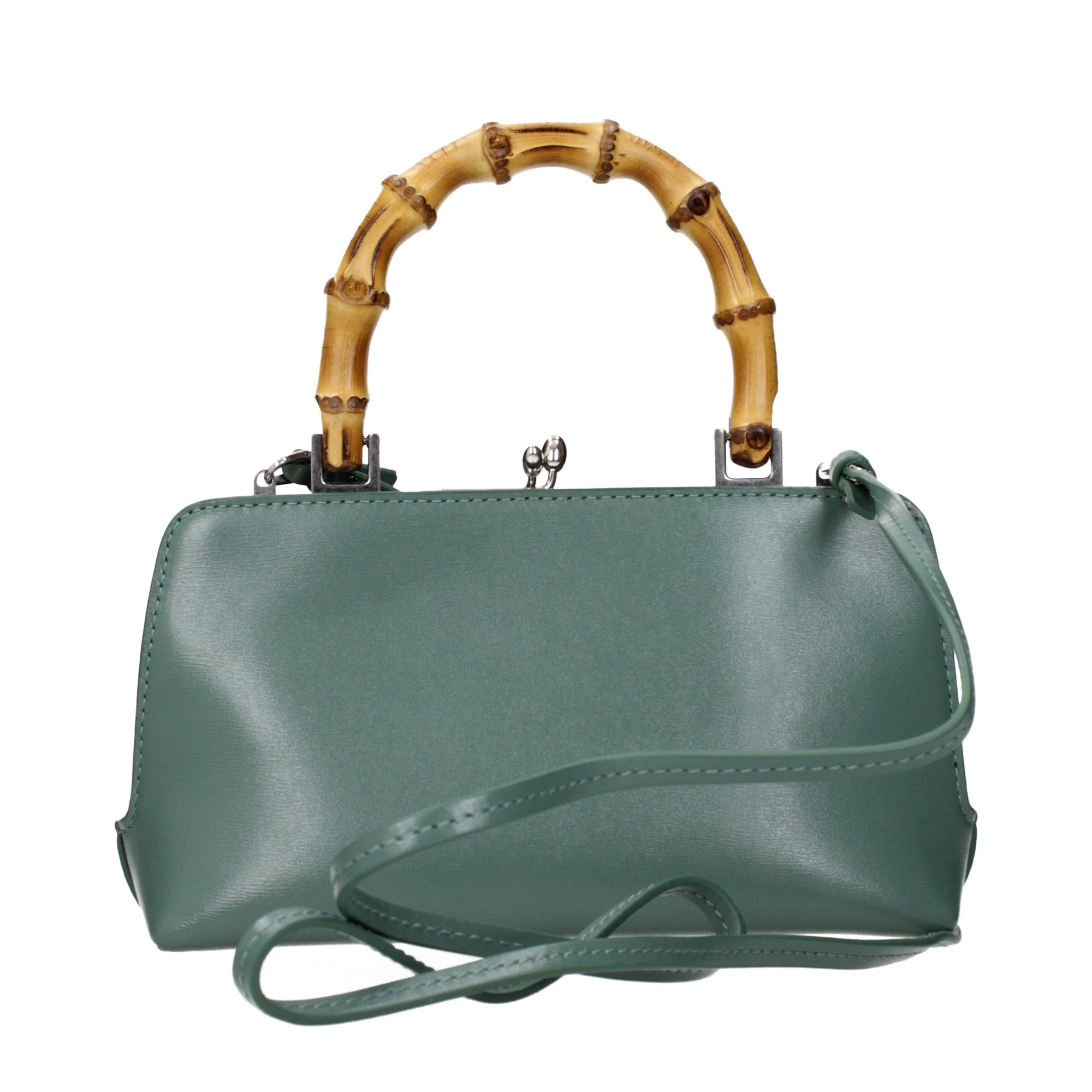 Jil Sander Green Leather Shoulder Bag