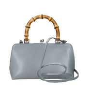 Jil Sander Gray Leather Shoulder Bag