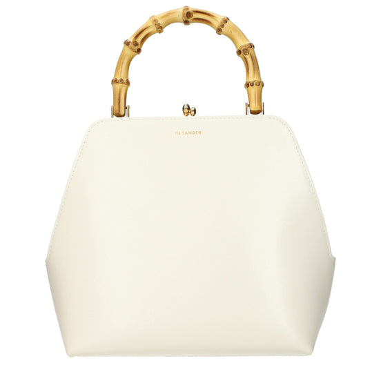 Jil Sander Beige Leather Shoulder Bag