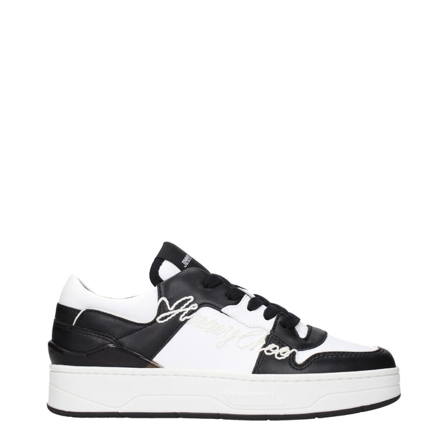 Jimmy Choo Black Leather Low Top Sneakers