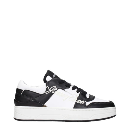 Jimmy Choo Black Leather Low Top Sneakers