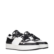Jimmy Choo Black Leather Low Top Sneakers