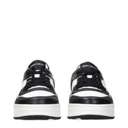 Jimmy Choo Black Leather Low Top Sneakers
