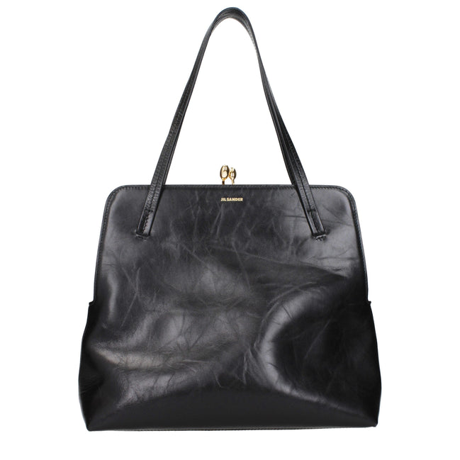 Jil Sander Black Leather Shoulder Bag