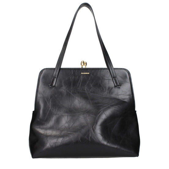 Jil Sander Black Leather Shoulder Bag