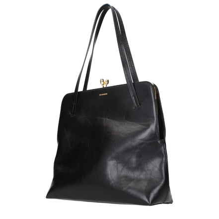 Jil Sander Black Leather Shoulder Bag