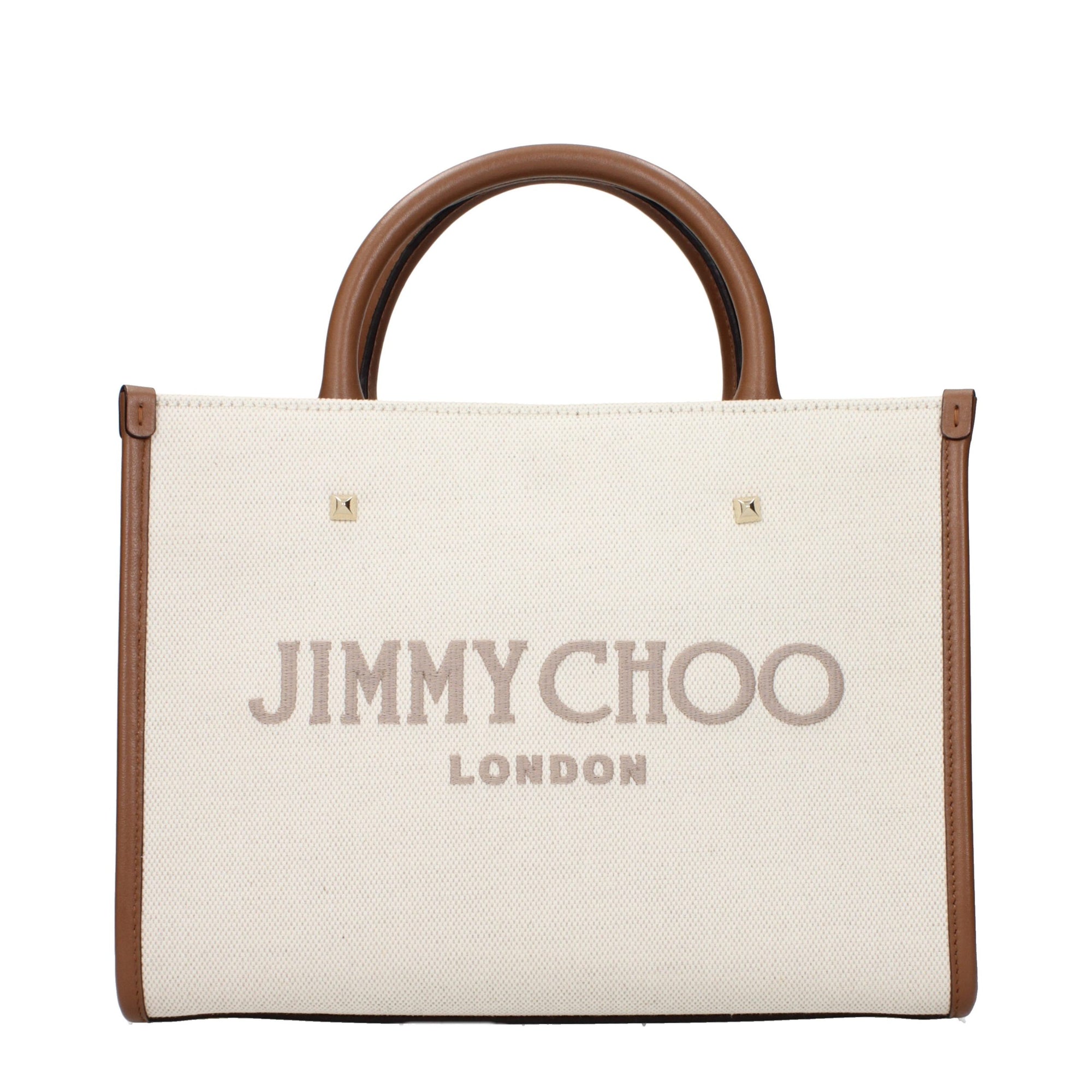 Τσάντα tote Jimmy Choo Avenue από μπεζ ύφασμα