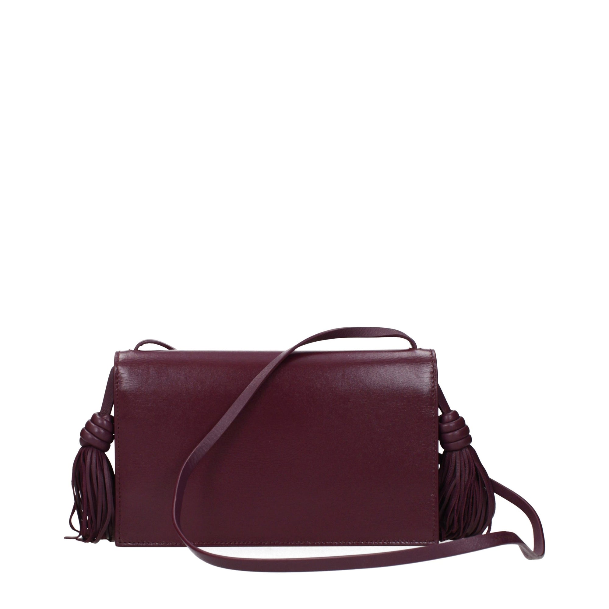 Jil Sander Red Distressed Leather Crossbody Bag