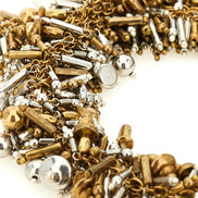Dries Van Noten Gold Marabou Necklace