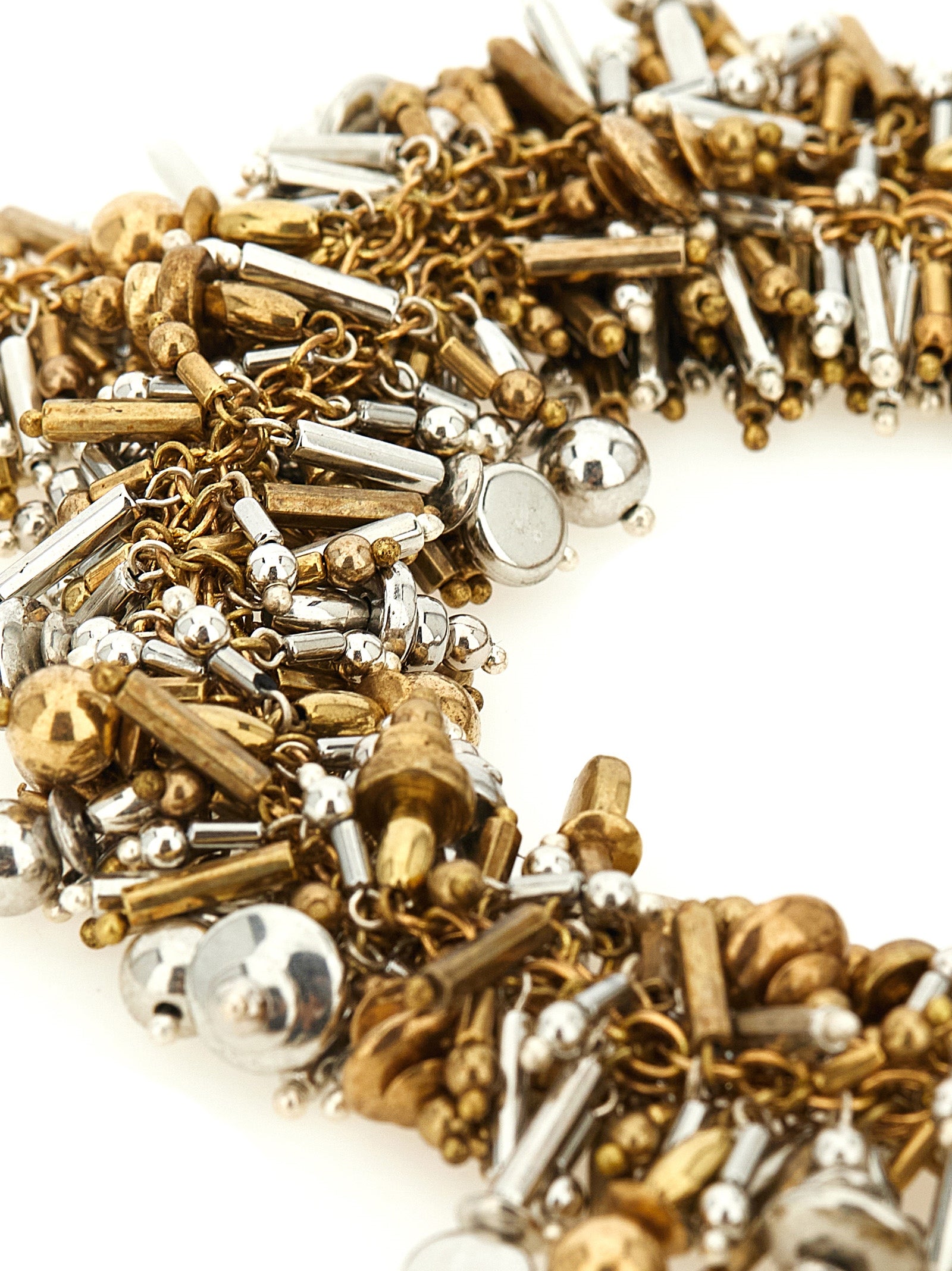 Dries Van Noten Gold Marabou Necklace