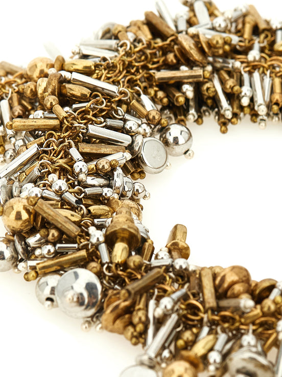 Dries Van Noten Gold Marabou Necklace