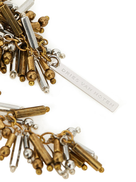 Dries Van Noten Gold Marabou Necklace