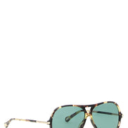 Chloé 59 Multicolor Tortoiseshell Aviator Sunglasses
