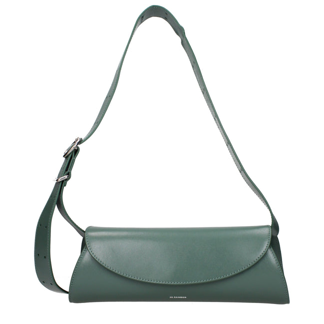 Jil Sander Green Leather Crossbody Bag