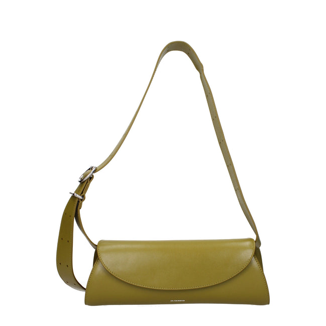 Jil Sander Green Leather Crossbody Bag