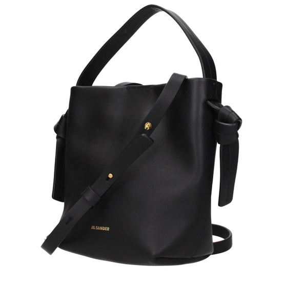 Jil Sander Black Leather Handbag