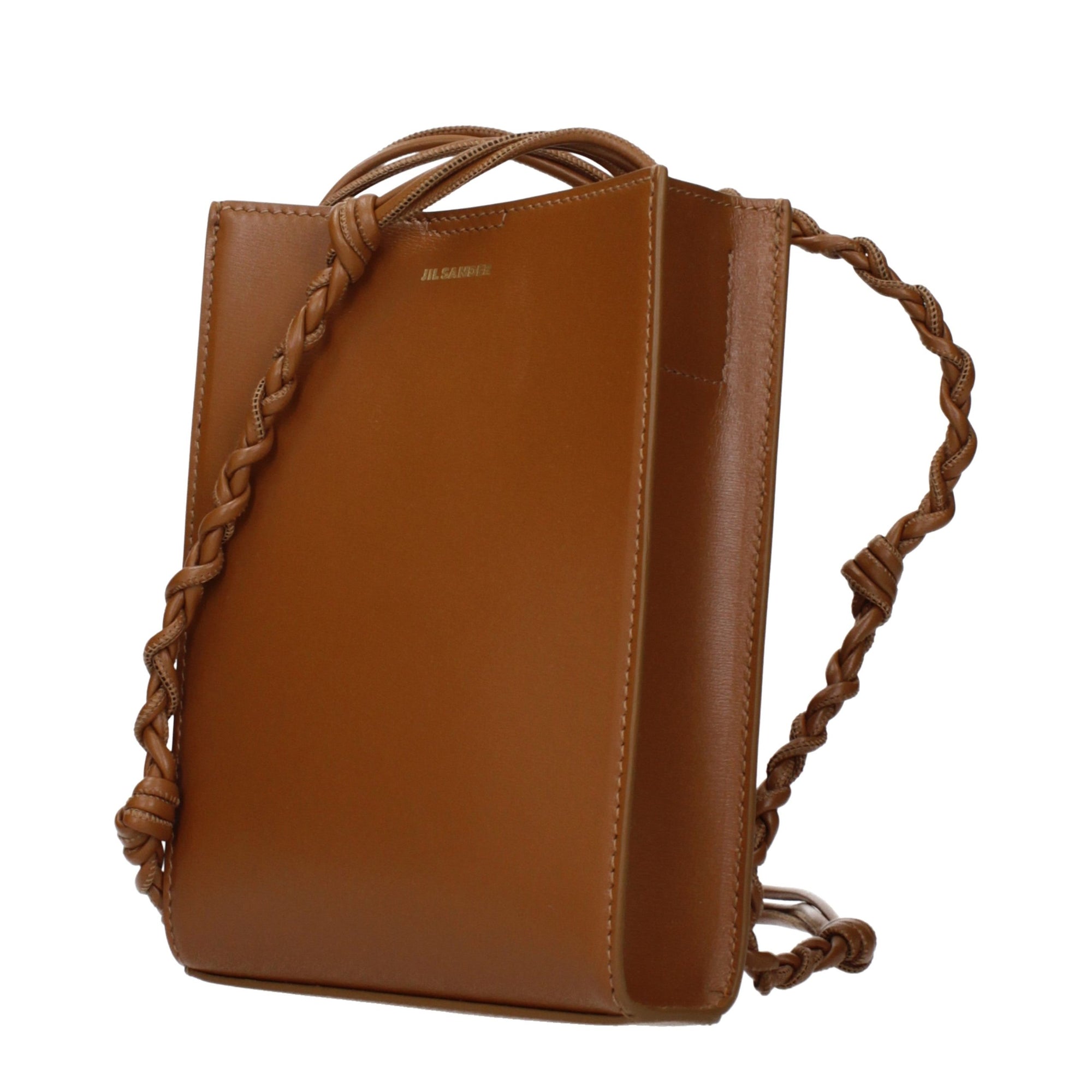 Jil Sander Brown Leather Crossbody Bag
