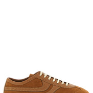 Dries Van Noten Καφέ Δερμάτινα Sneakers Χαμηλού Ύψους