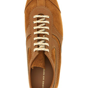 Dries Van Noten Καφέ Δερμάτινα Sneakers Χαμηλού Ύψους