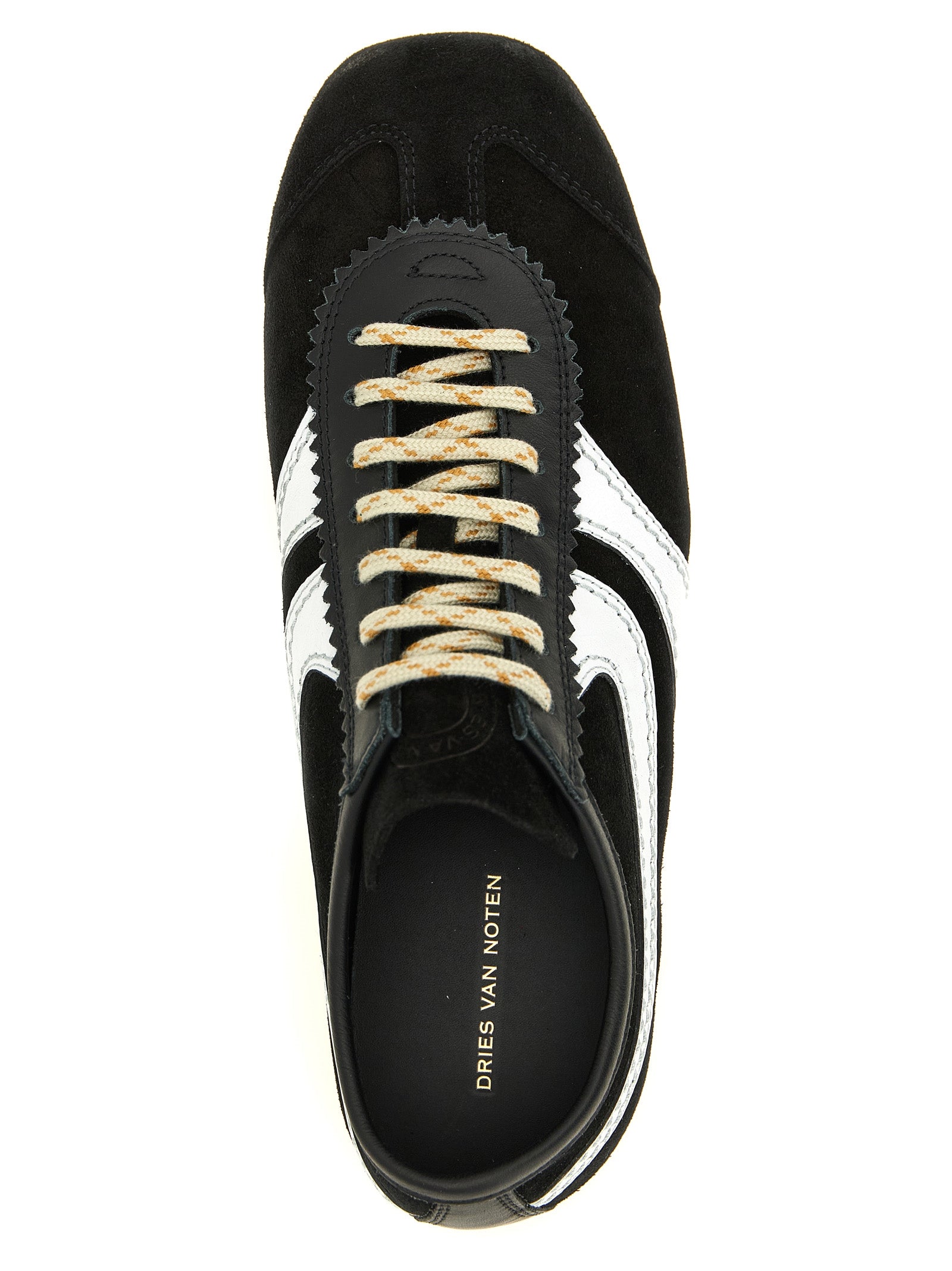Dries Van Noten Bicolor Calfskin Athletic Sneakers