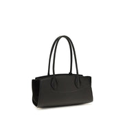 Ferragamo Studio Soft East-West Μαύρη Δερμάτινη Τσάντα Ώμου