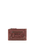 Balenciaga Bordeaux Πορτοφόλι από Δέρμα Αρνιού Ovis Aries Aries