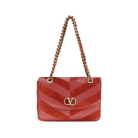 Valentino Garavani Multicolor Suede Leather Shoulder Bag